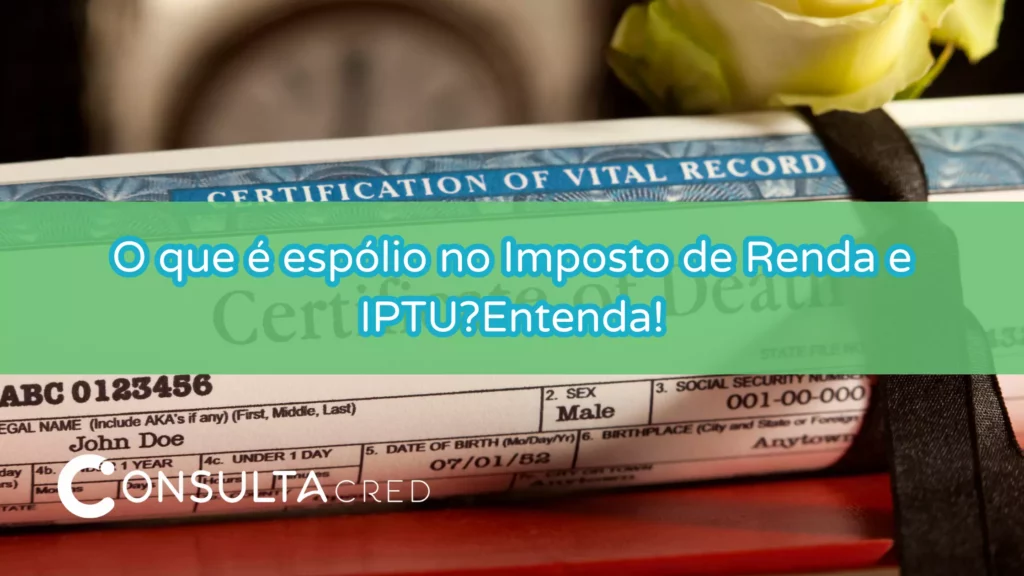 o que é espólio no imposto de renda